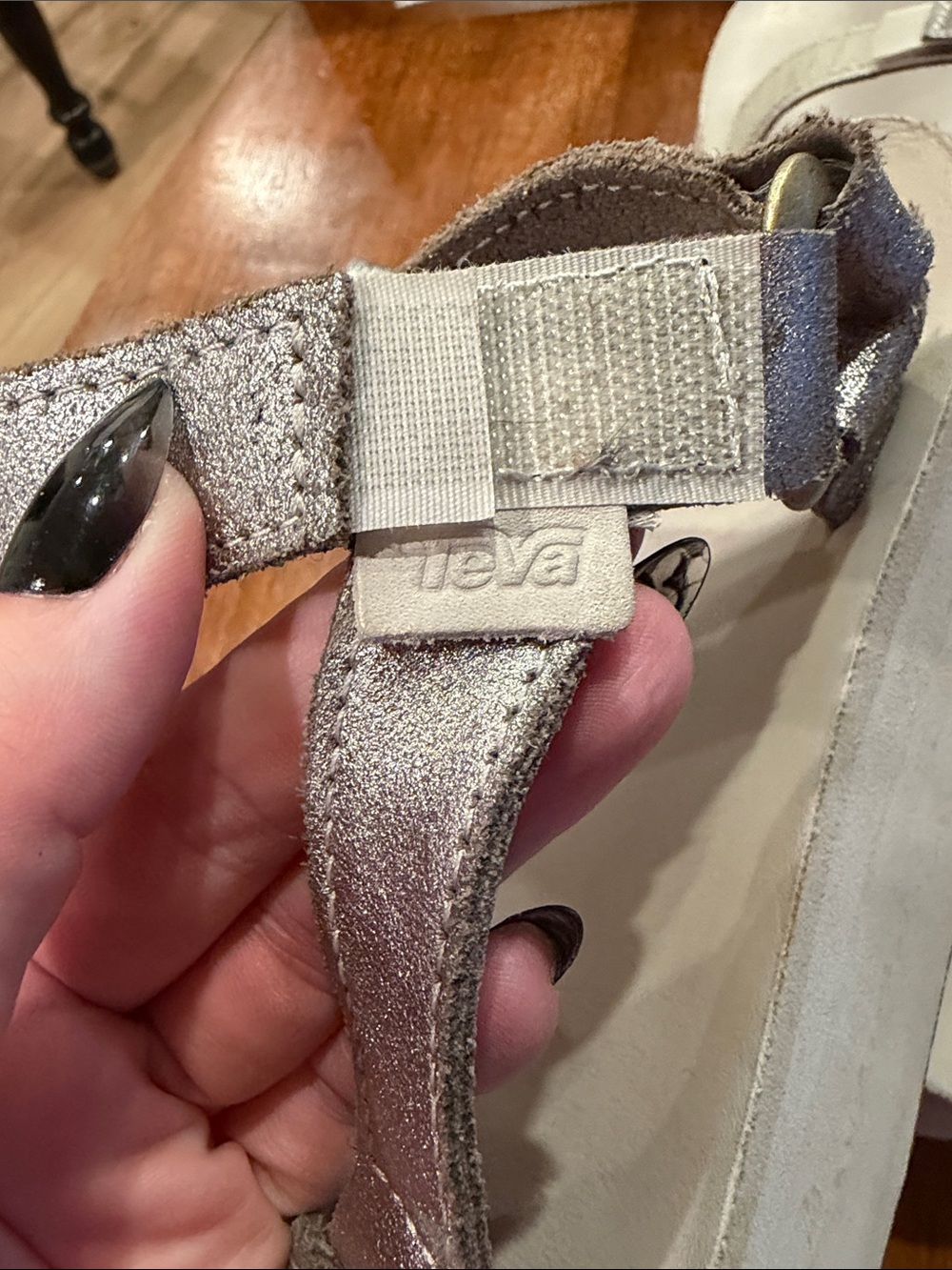 Teva Metallic Silver Platform Sport Sandals - Picture 4 of 6
